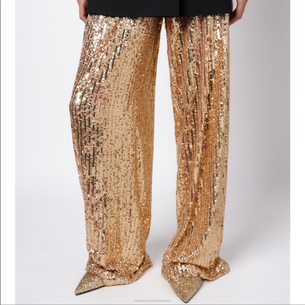 Zara sequin wide leg pants - Picture 11 of 16
